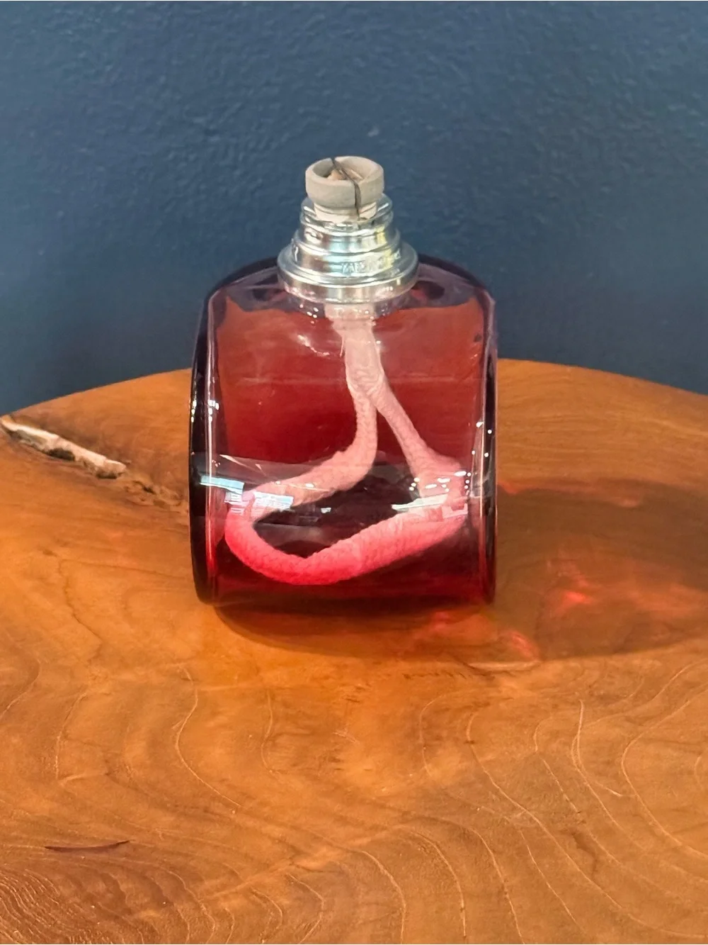 Red Hombre Glass Maison Lampe Berger Lamp As Is